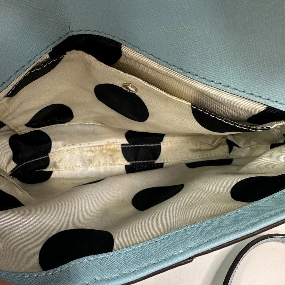 Kate Spade Large Monday Crossbody Bag Blue Leather Envelope